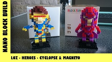 BootLego: LOZ Blocks X-Men Cyclopse & Magneto | Nano-Brick Build | Adults Like Toys Too