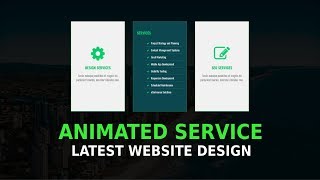 Animated Service Section For Website Design using HTML CSS only