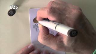 Coloring Dark Brown Hair with Copic Markers