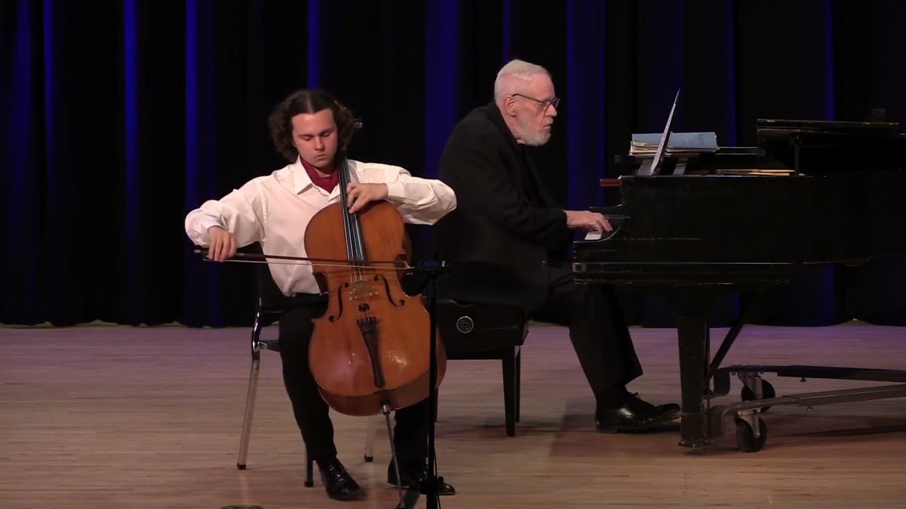 d’Hervelois Suite No. 2 for cello and piano, Prelude Musette Gigue