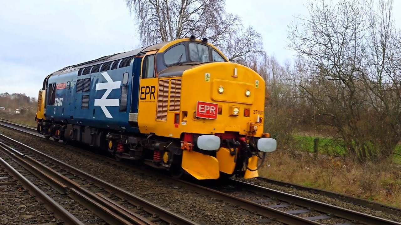 EuroPhoenix Class 37 - 37407 - 0Z07 Rectory Jn (Colwick Colas) to Leicester L.I.P.