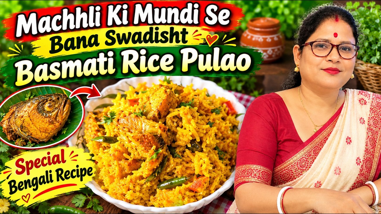 Machhli Ki Mundi Se Bana Swadisht Basmati Rice Pulao 😋 ️ - YouTube