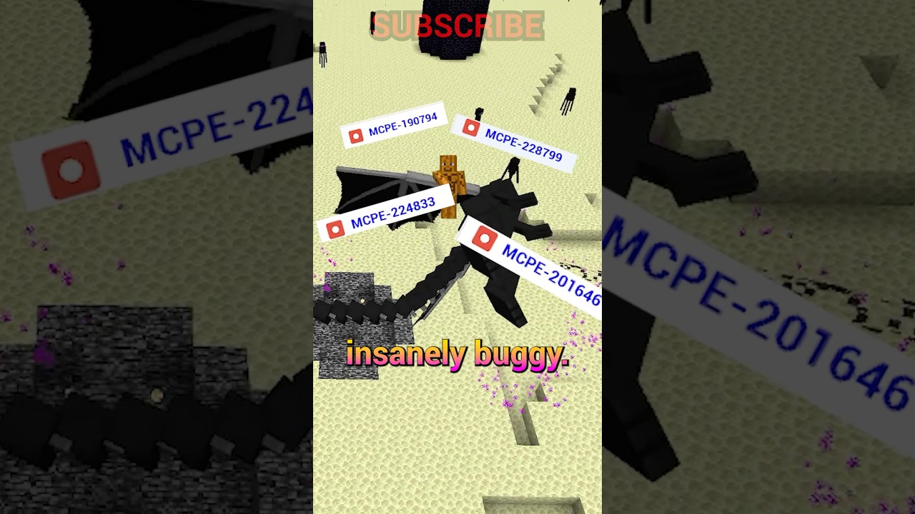 the ender dragon is INSANELY BUGGY… on bedrock edition