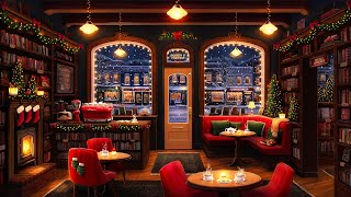 Christmas Coffee Shop Bookstore Ambience with Instrumental Jazz Christmas Music & Fireplace screenshot 3