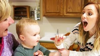 BABY SAYS MAMA FOR THE FIRST TIME!!