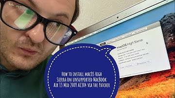 Eng. How to install macOS High Sierra on unsupported MacBook Air 13 Mid 2009 A1304 via the Patcher
