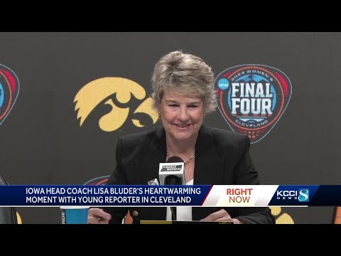 Lisa Bluder has heartwarming moment with a young reporter after NCAA championship game