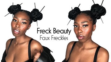 Faux freckles on dark skin ft. Freck Beauty - og freckle pen + wear test