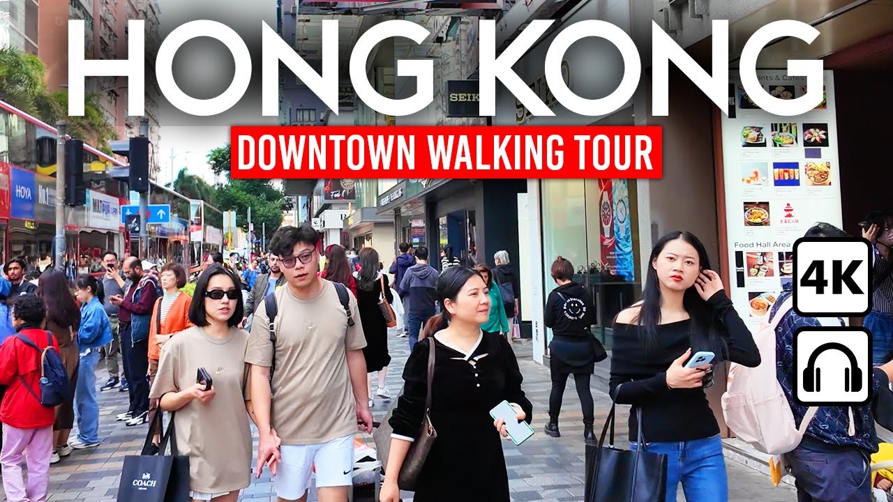 ГОНКОНГ 🇭🇰 Прогулка по Тсим Ша Цуй – Сердце Коулуна | Пешеходный тур 4K