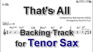 Video voorbeeld van "That's All - Backing Track with Sheet Music for Tenor Sax"