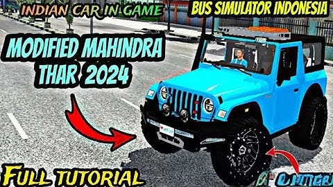 Bus Simulator Indonesia Thar Roxx Mod 2024 | Bussid New  Mahindra Thar Car Mod #bussid # mod #‪