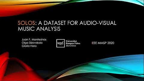 Solos: A Dataset for Audio-Visual Music Analysis IEEE MMSP 2020