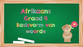 Basisvorm van woorde