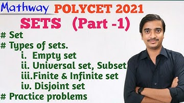 Sets (Part-1). Polycet-2021