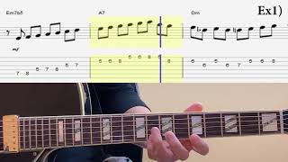 Minor 2-5-1/ Em7b5-A7-Dm - examples with comments
