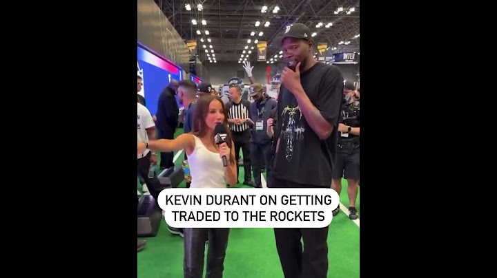 Kevin Durant in his first interview as a Rocket (via @Fanatics/IG)