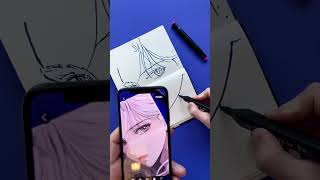 The best way to draw an #anime character using ar on iOS. #sketchar #ar #metaquest #ardrawing #art