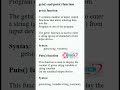 gets() and puts() function #coding #Clanguage #function #viral #trending #shortvideo#C.