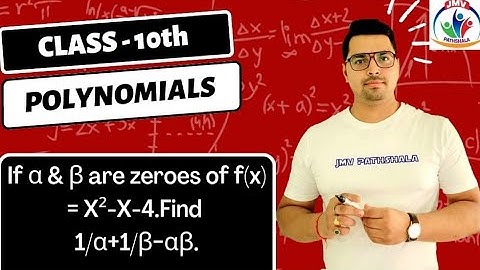 If α and β are the zeros of the polynomial f(x)=x^2 −x−4, find the value of  1/α​ + 1/β​ −αβ.