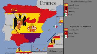 The Spanish Civil War with Flags: Every Day