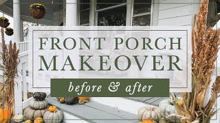 Revealing Our Cozy Fall Porch Makeover BEFORE & AFTER!