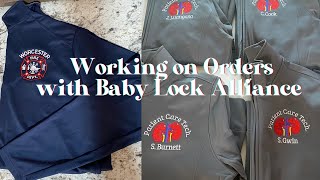Working on Orders with Baby Lock alliance Etsy Shop & Website orders