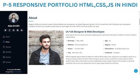#5 Responsive Portfolio Development In Hindi @Justforcode