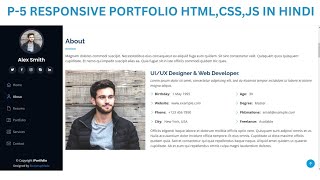 #5 Responsive Portfolio Development In Hindi @Justforcode