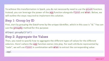 Transforming Multiple Rows into Columns with agg Function in Apache Spark