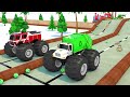 Learn Vehicles for Kids With Soccer Balls and Mini Train | Fire Truck, Garbage Truck, School bus