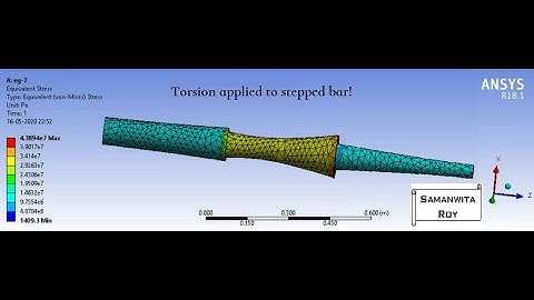Static Structural I Torsion applied to stepped bar I Problem 7 | ANSYS Workbench I Basic Tutorials