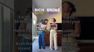 Net worth showdown: Doctor vs teacher (who's actually winning) #moneytips #comparison