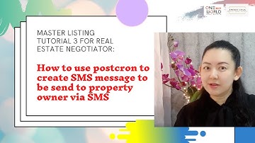 How to use postcron to create SMS message to be send to property owner via SMS | Tutorial 3