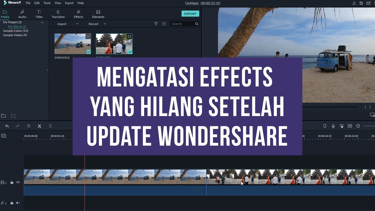 Cara Mengatasi Effect yang hilang setelah update Wondershare