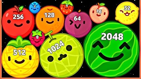 WATERMELON GAME | MERGE 3D - ASMR Gameplay (Fruits Evolution, Level Up Suika Jelly Balls 2048)