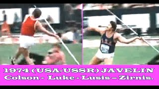 1974 Usa Ussr Javelin Colson Luke Lusis Zirnis