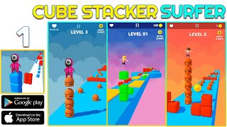 🆕 Cube Stacker Surfer Race Games - Gameplay Walkthrough Part 1 (iOS,Android) | Push Gameplay screenshot 4