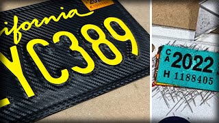 License Plate Wrap Blackout Vinyl Wrap