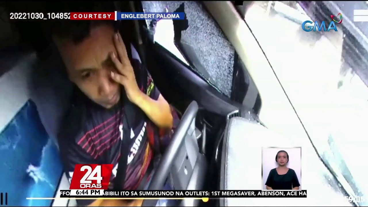 Driver nawalan ng malay habang nagmamaneho nang matalsikan ng kalso mula sa truck na  24 Oras