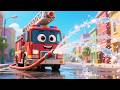 Fire Truck Rescue Song 🚒 | Nee Naw Emergency Adventure | Fun Kids Vehicle Nursery Rhyme