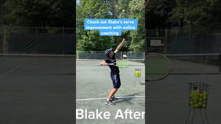Check out Blake’s serve improvement with online coaching #serve