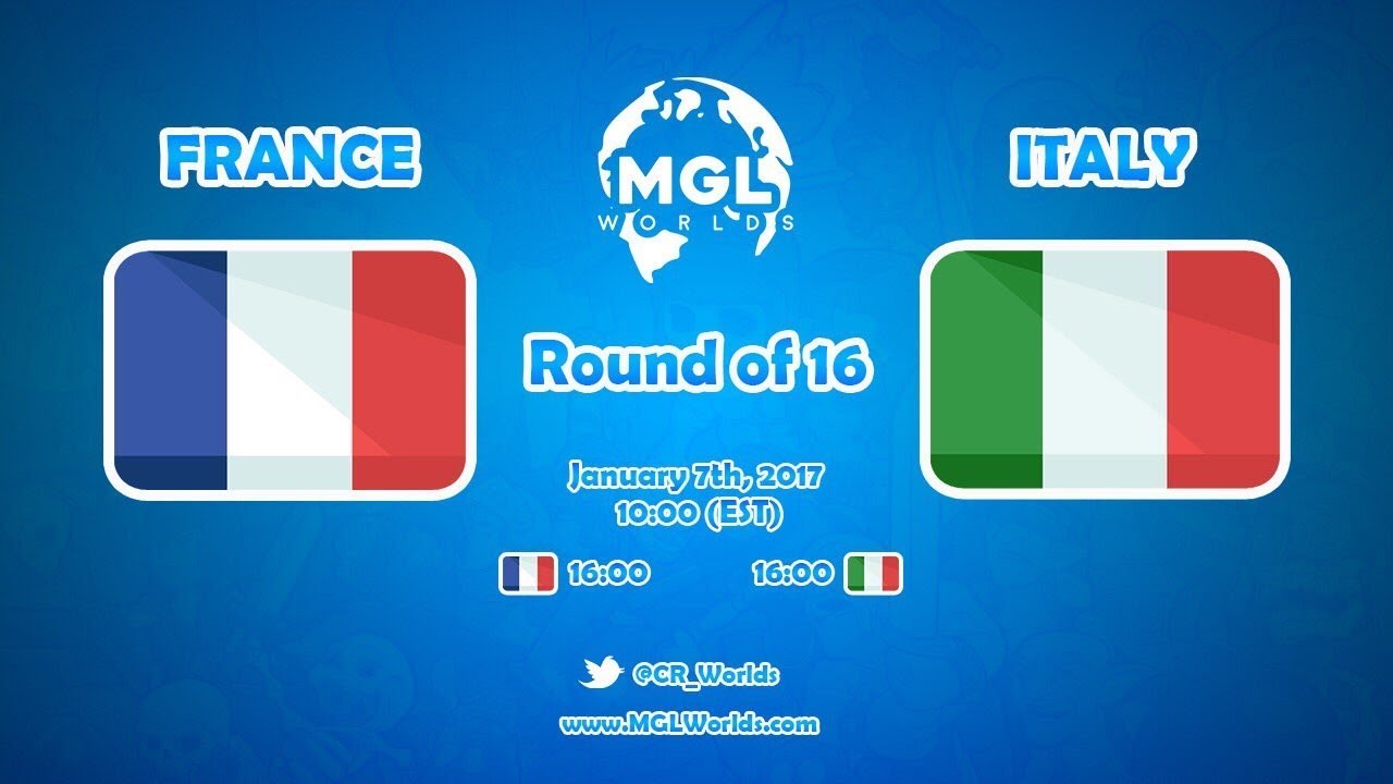 MGL WORLDS TOP 16 FRANCE vs ITALY! Clash Royale