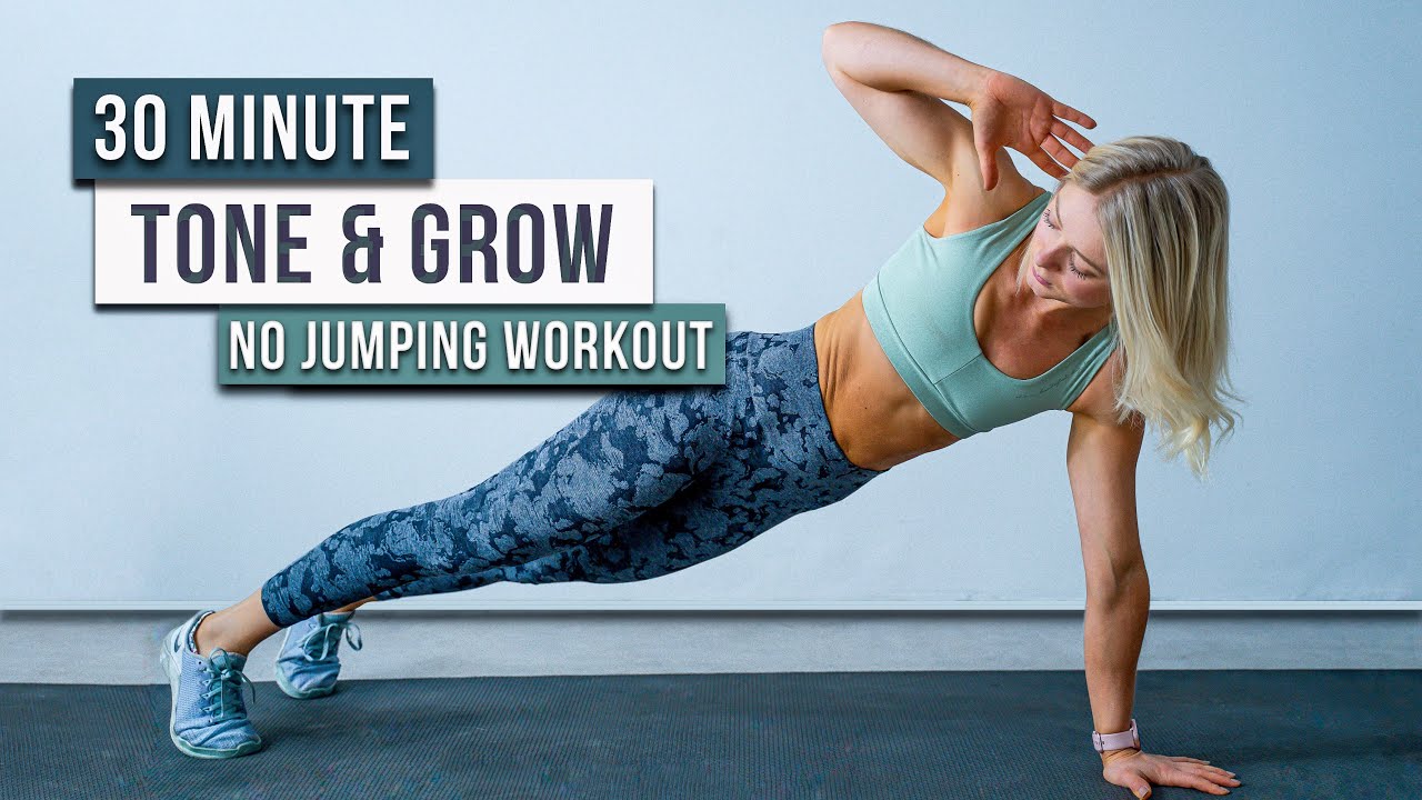Day 11 - 30 MIN GROW STRONGER WORKOUT - Full Body, No Equipment, No Repeat
