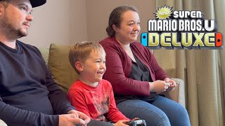 Family First Play of New Super Mario Bros. U Deluxe