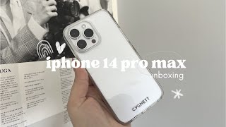 unboxing iphone 14 pro max + accessories, aesthetic, asmr