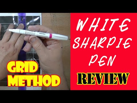 REVIEW Sharpie White Paint Pen | How to draw a Grid with Oil Paint Pen