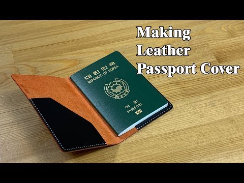 31 [LeatherCraft] Making Leather Passport Case / [가죽공예] 가죽 여권케이스 만들기 / Free pattern