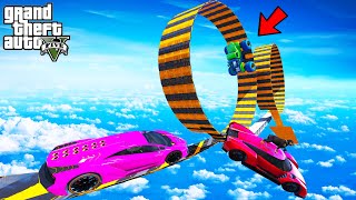 FRANKLIN TRIED IMPOSSIBLE DUAL LOOP MEGA RAMP PARKOUR CHALLENGE GTA 5 | SHINCHAN and CHOP