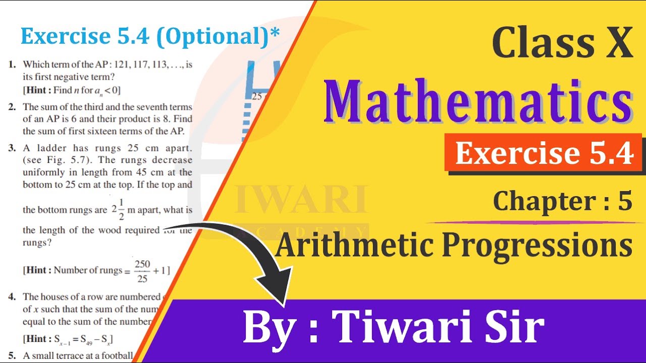 NCERT Solutions for Class 10 Maths Chapter 5 Exercise 5.4 Arithmetic ...