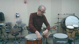 How to change the batter head on a concert snare drum